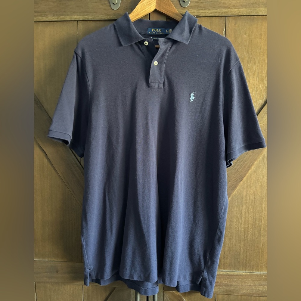 Polo by Ralph Lauren Men's Navy Blue Shirt